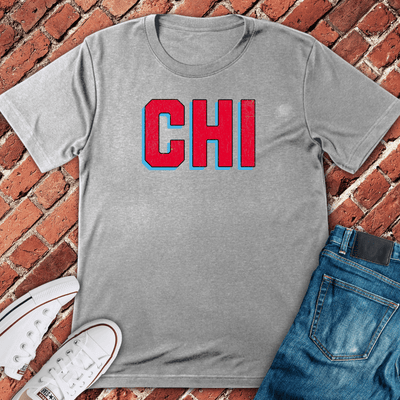 Chi Primary Initials T-Shirt - Graphic Tee - Gift for Chicago Lovers - Unisex