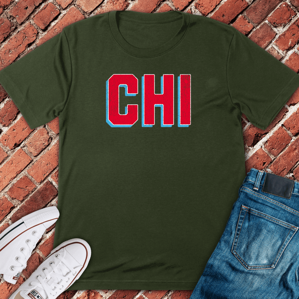 Chi Primary Initials T-Shirt - Graphic Tee - Gift for Chicago Lovers - Unisex