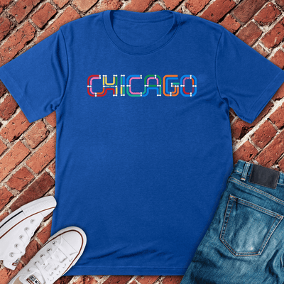 Chicago Lines T-Shirt - Graphic Tee - Gift for Chicago Lovers - Unisex