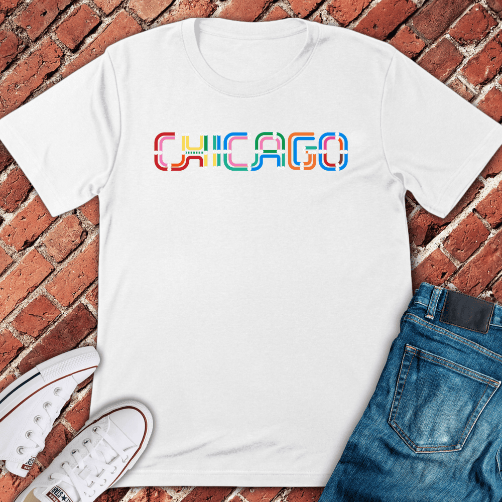 Chicago Lines T-Shirt - Graphic Tee - Gift for Chicago Lovers - Unisex