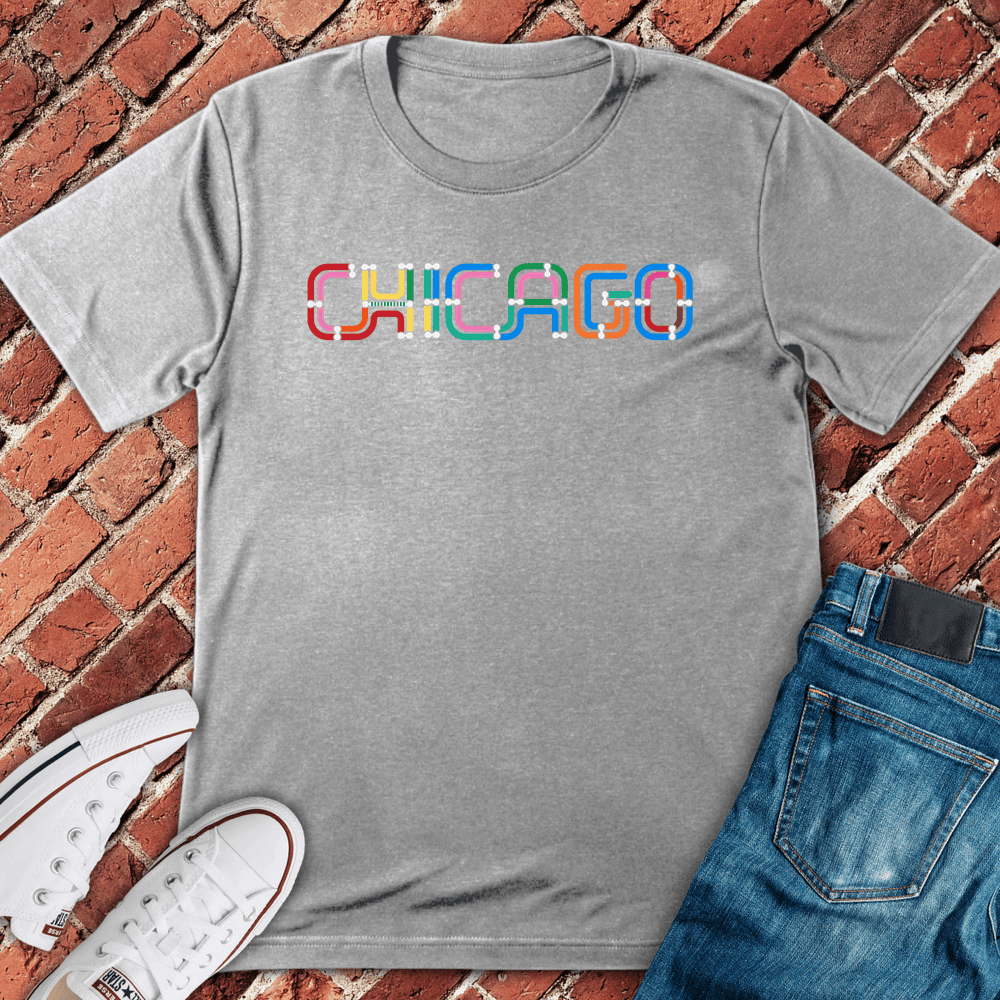 Chicago Lines T-Shirt - Graphic Tee - Gift for Chicago Lovers - Unisex