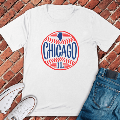 Chicago Baseball Vibes T-Shirt - Graphic Tee - Gift for Chicago Lovers - Unisex