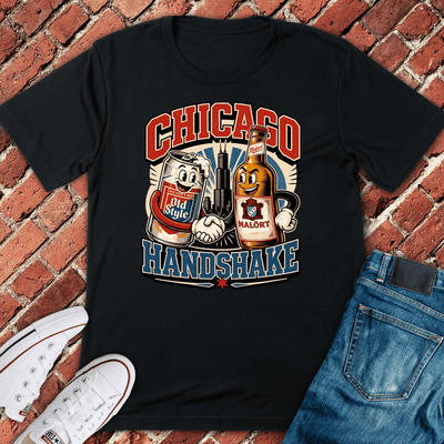 Chicago Handshake T-Shirt - Graphic Tee - Gift for Chicago Lovers - Unisex