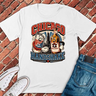 Chicago Handshake T-Shirt - Graphic Tee - Gift for Chicago Lovers - Unisex