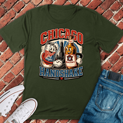 Chicago Handshake T-Shirt - Graphic Tee - Gift for Chicago Lovers - Unisex