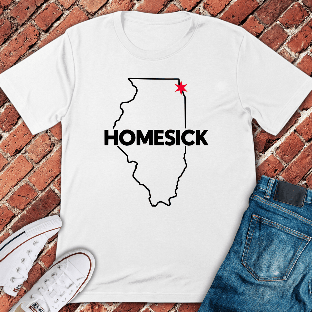 Chicago Homesick T-Shirt - Graphic Tee - Gift for Chicago Lovers - Unisex