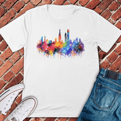 Chicago Color Splash T-Shirt - Graphic Tee - Gift for Chicago Lovers - Unisex