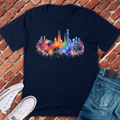 Chicago Color Splash T-Shirt - Graphic Tee - Gift for Chicago Lovers - Unisex