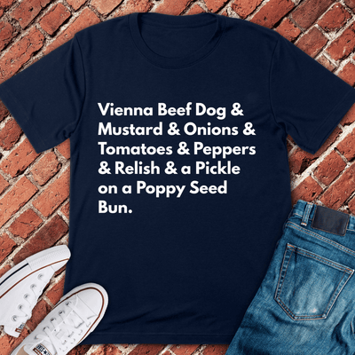 Chicago Dog Breakdown T-Shirt - Graphic Tee - Gift for Chicago Lovers - Unisex