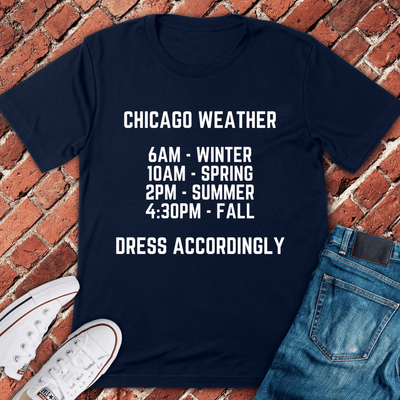 Chicago Weather T-Shirt - Graphic Tee - Gift for Chicago Lovers - Unisex