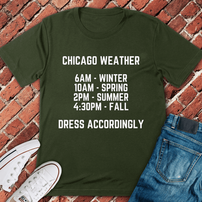 Chicago Weather T-Shirt - Graphic Tee - Gift for Chicago Lovers - Unisex