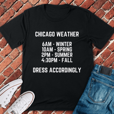Chicago Weather T-Shirt - Graphic Tee - Gift for Chicago Lovers - Unisex