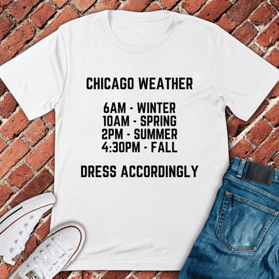 Chicago Weather T-Shirt - Graphic Tee - Gift for Chicago Lovers - Unisex