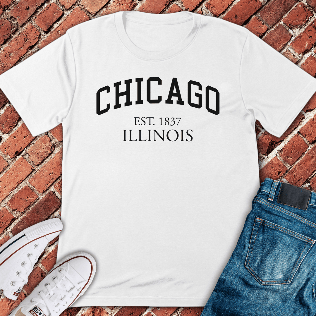 EST. 1837 T-Shirt - Chicago Graphic Tee - Gift for Chicago Lovers - Unisex
