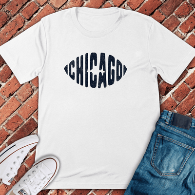 Football Stitch T-Shirt - Chicago Graphic Tee - Gift for Chicago Lovers - Unisex
