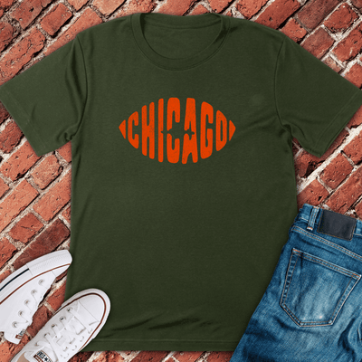 Football Stitch T-Shirt - Chicago Graphic Tee - Gift for Chicago Lovers - Unisex