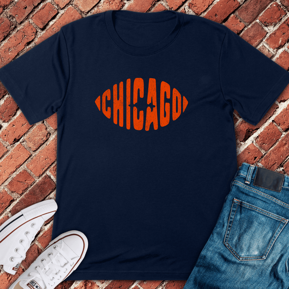 Football Stitch T-Shirt - Chicago Graphic Tee - Gift for Chicago Lovers - Unisex