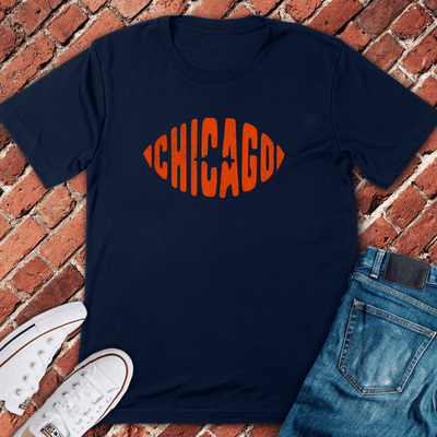 Football Stitch T-Shirt - Chicago Graphic Tee - Gift for Chicago Lovers - Unisex