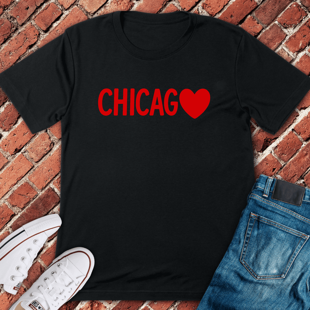 Chicago Heart T-Shirt - Graphic Tee - Gift for Chicago Lovers - Unisex