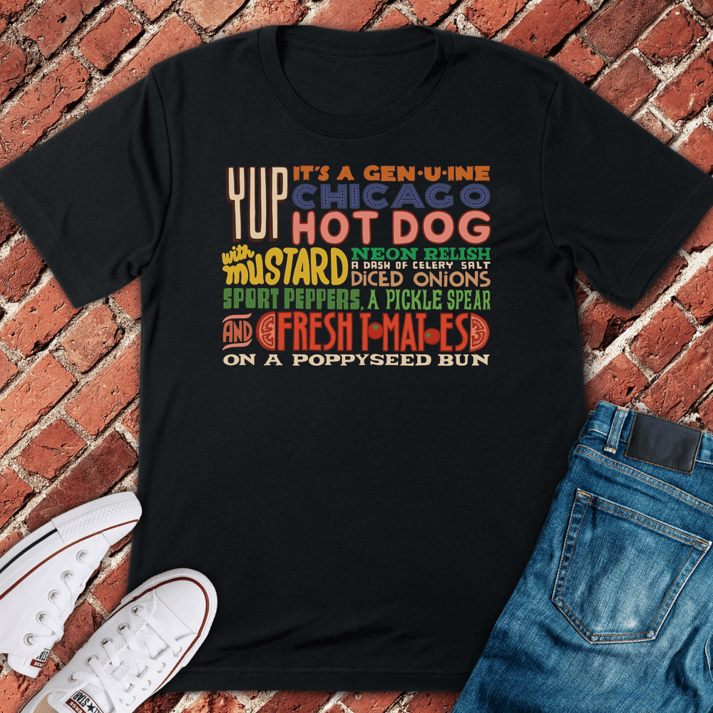 Chicago Style Dog T-Shirt - Graphic Tee - Gift for Chicago Lovers - Unisex