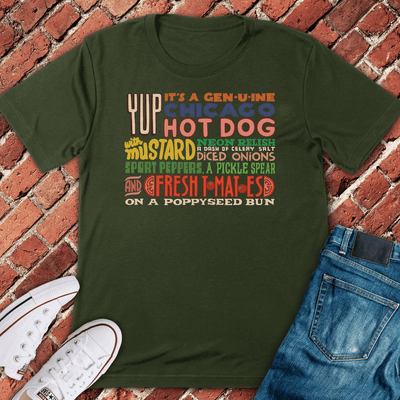 Chicago Style Dog T-Shirt - Graphic Tee - Gift for Chicago Lovers - Unisex