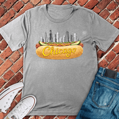 Chicago Dog City T-Shirt - Graphic Tee - Gift for Chicago Lovers - Unisex