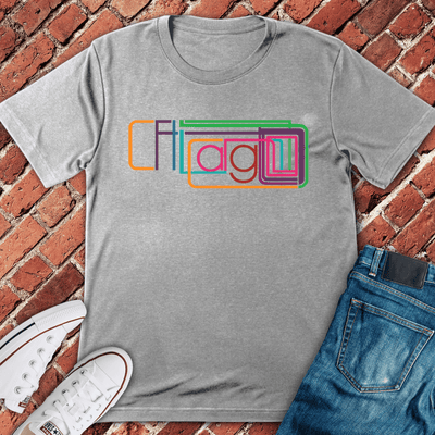 Chicago Train Font T-Shirt - Graphic Tee - Gift for Chicago Lovers - Unisex