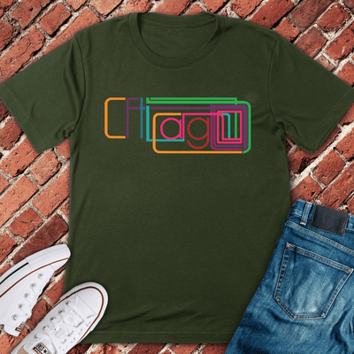 Chicago Train Font T-Shirt - Graphic Tee - Gift for Chicago Lovers - Unisex