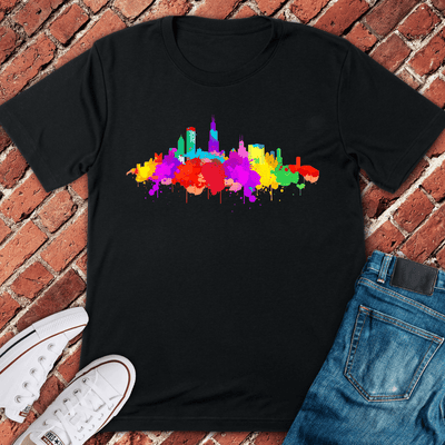 Colorburst Chicago T-Shirt - Graphic Tee - Gift for Chicago Lovers - Unisex