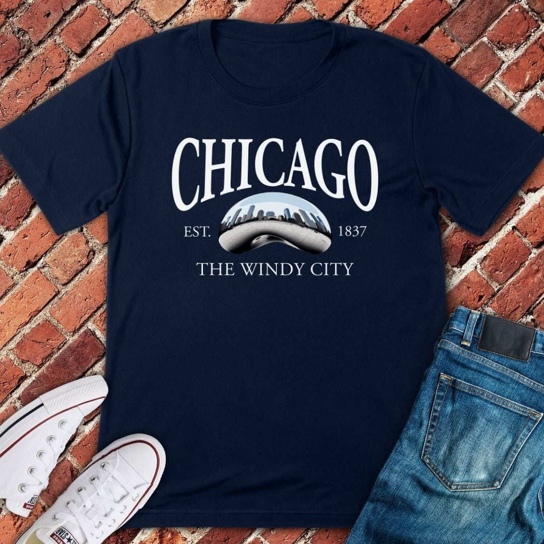 Cloud Gate T-Shirt - Chicago Graphic Tee - Gift for Chicago Lovers - Unisex