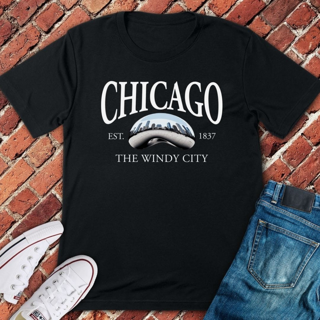 Cloud Gate T-Shirt - Chicago Graphic Tee - Gift for Chicago Lovers - Unisex