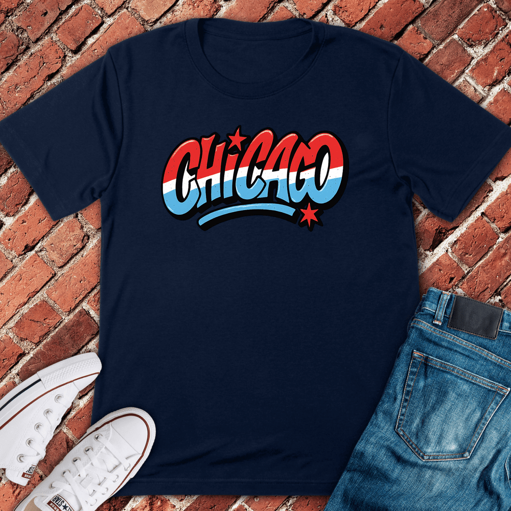 Chicago Graffitti Colors T-Shirt - Graphic Tee - Gift for Chicago Lovers - Unisex