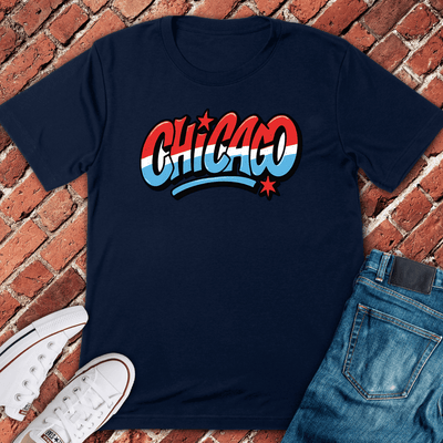 Chicago Graffitti Colors T-Shirt - Graphic Tee - Gift for Chicago Lovers - Unisex