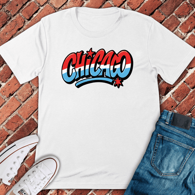 Chicago Graffitti Colors T-Shirt - Graphic Tee - Gift for Chicago Lovers - Unisex