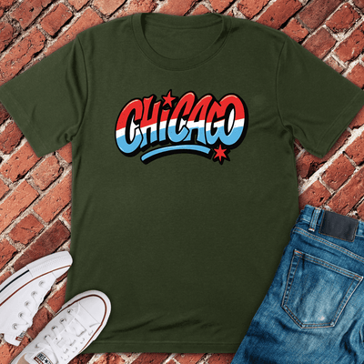 Chicago Graffitti Colors T-Shirt - Graphic Tee - Gift for Chicago Lovers - Unisex