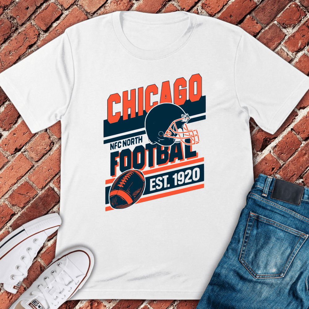 Chicago Football Layout T-Shirt - Graphic Tee - Gift for Chicago Lovers - Unisex