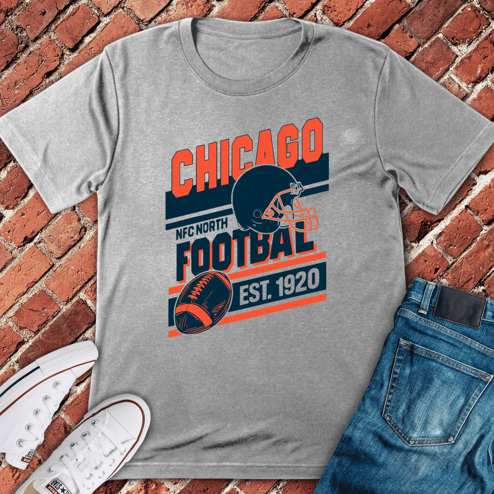 Chicago Football Layout T-Shirt - Graphic Tee - Gift for Chicago Lovers - Unisex