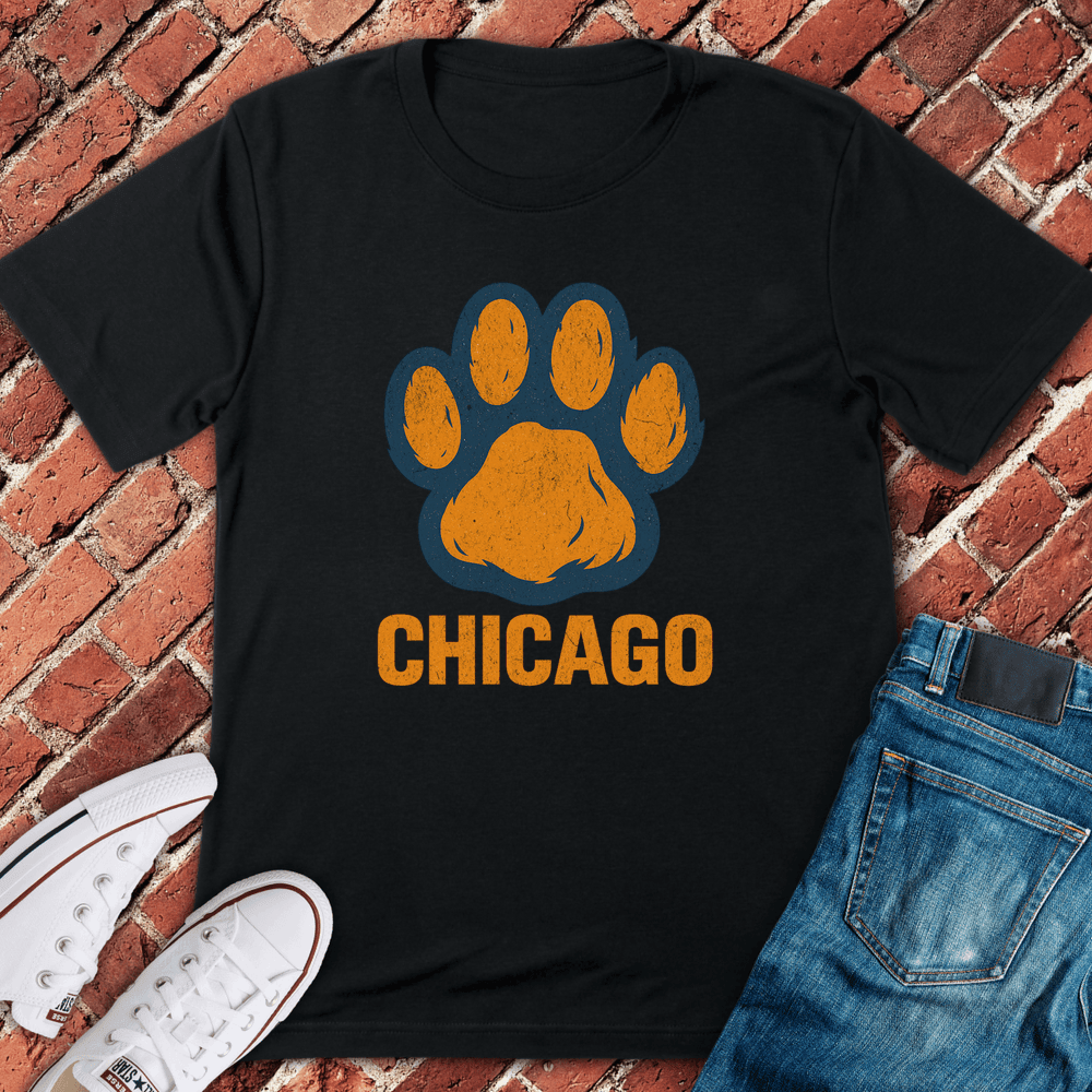Chicago Pawprint T-Shirt - Graphic Tee - Gift for Chicago Lovers - Unisex