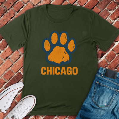 Chicago Pawprint T-Shirt - Graphic Tee - Gift for Chicago Lovers - Unisex
