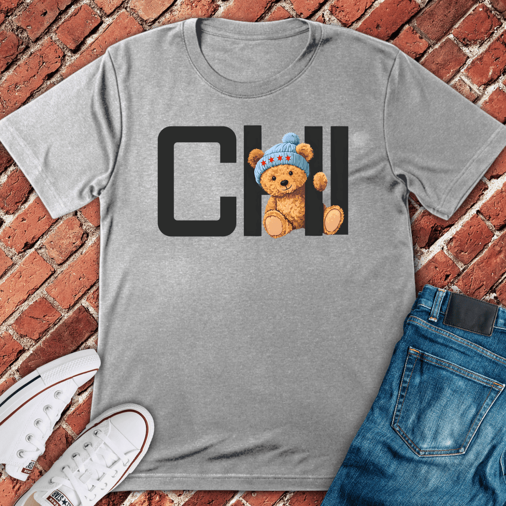 Chicago Peek Bear T-Shirt - Graphic Tee - Gift for Chicago Lovers - Unisex