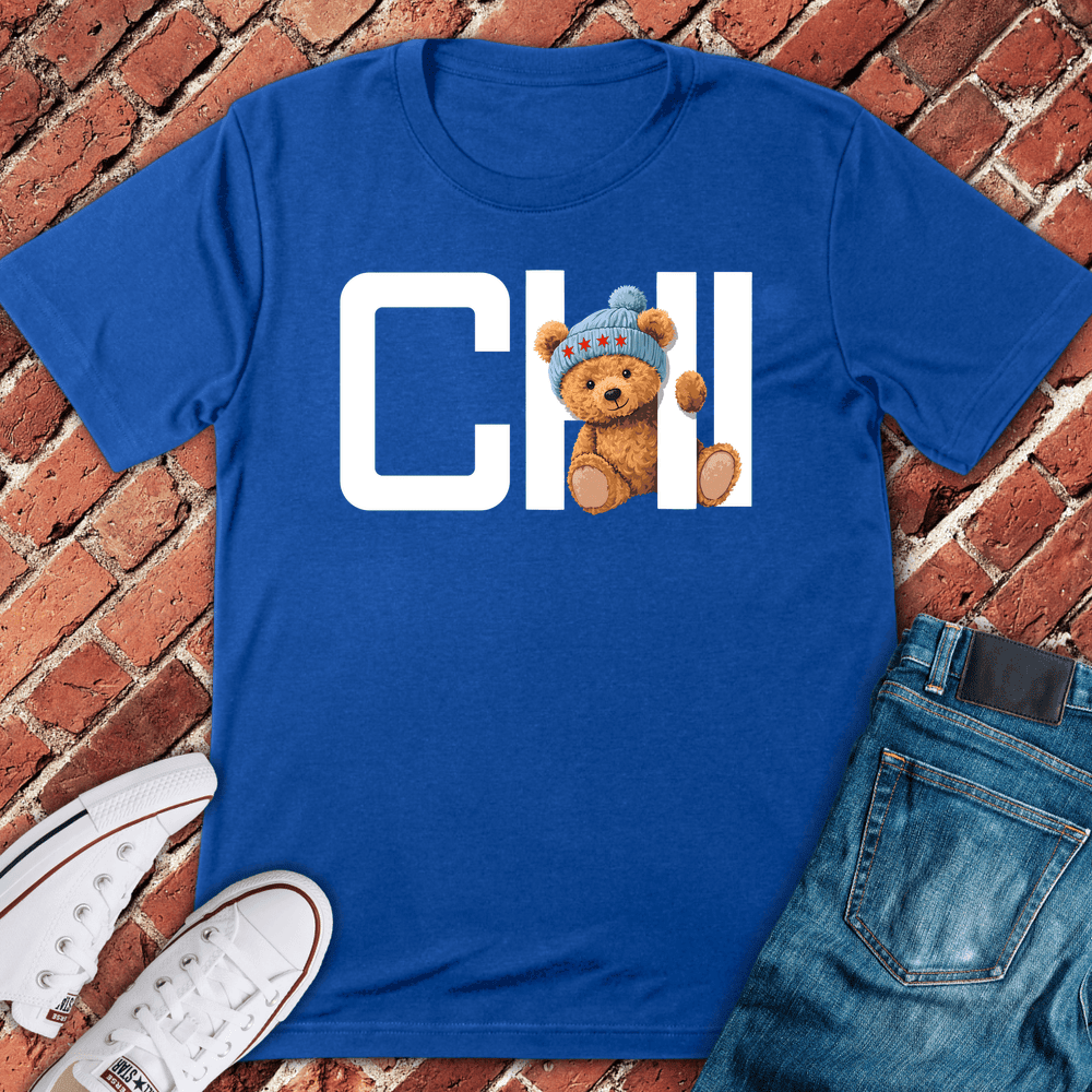 Chicago Peek Bear T-Shirt - Graphic Tee - Gift for Chicago Lovers - Unisex