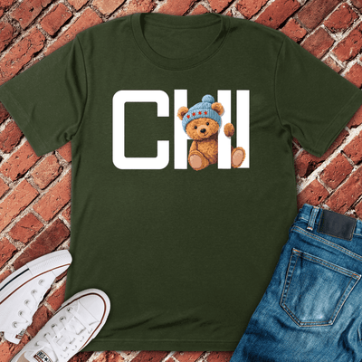 Chicago Peek Bear T-Shirt - Graphic Tee - Gift for Chicago Lovers - Unisex