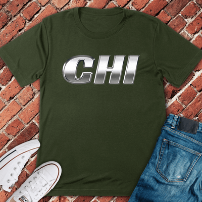 Chrome Chi Bold T-Shirt - Graphic Tee - Gift for Chicago Lovers - Unisex
