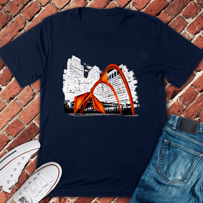 Flamingo Sculpture T-Shirt - Chicago Graphic Tee - Gift for Chicago Lovers - Unisex