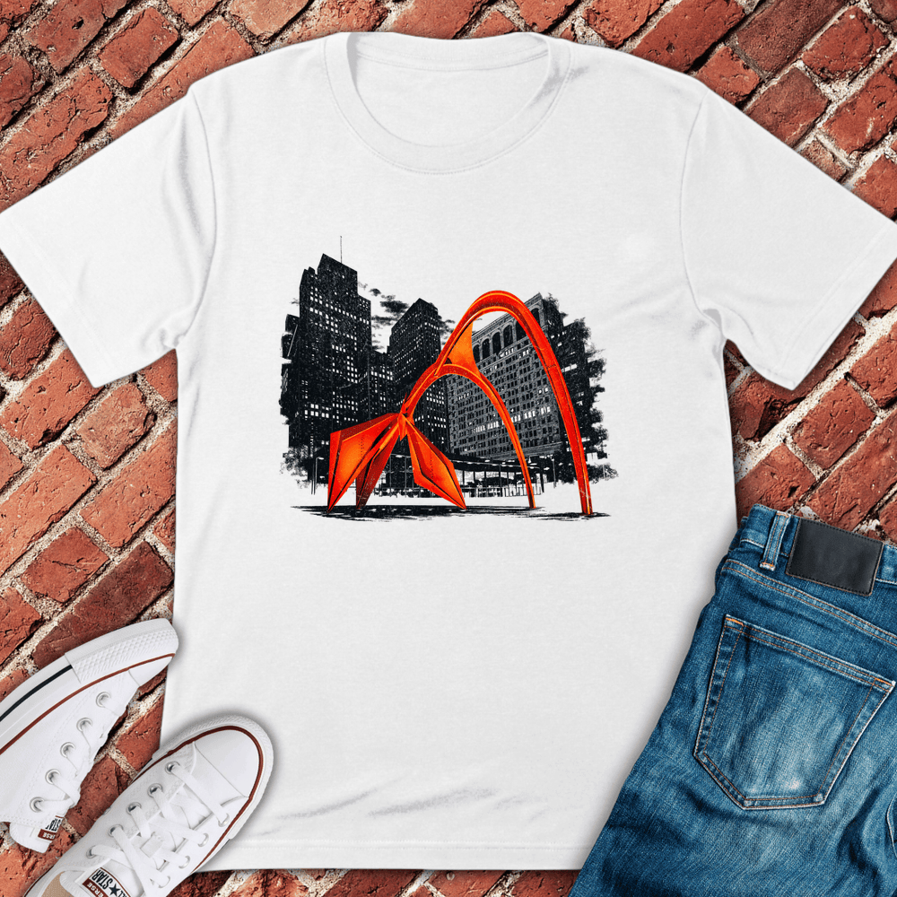 Flamingo Sculpture T-Shirt - Chicago Graphic Tee - Gift for Chicago Lovers - Unisex