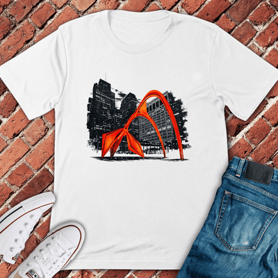 Flamingo Sculpture T-Shirt - Chicago Graphic Tee - Gift for Chicago Lovers - Unisex