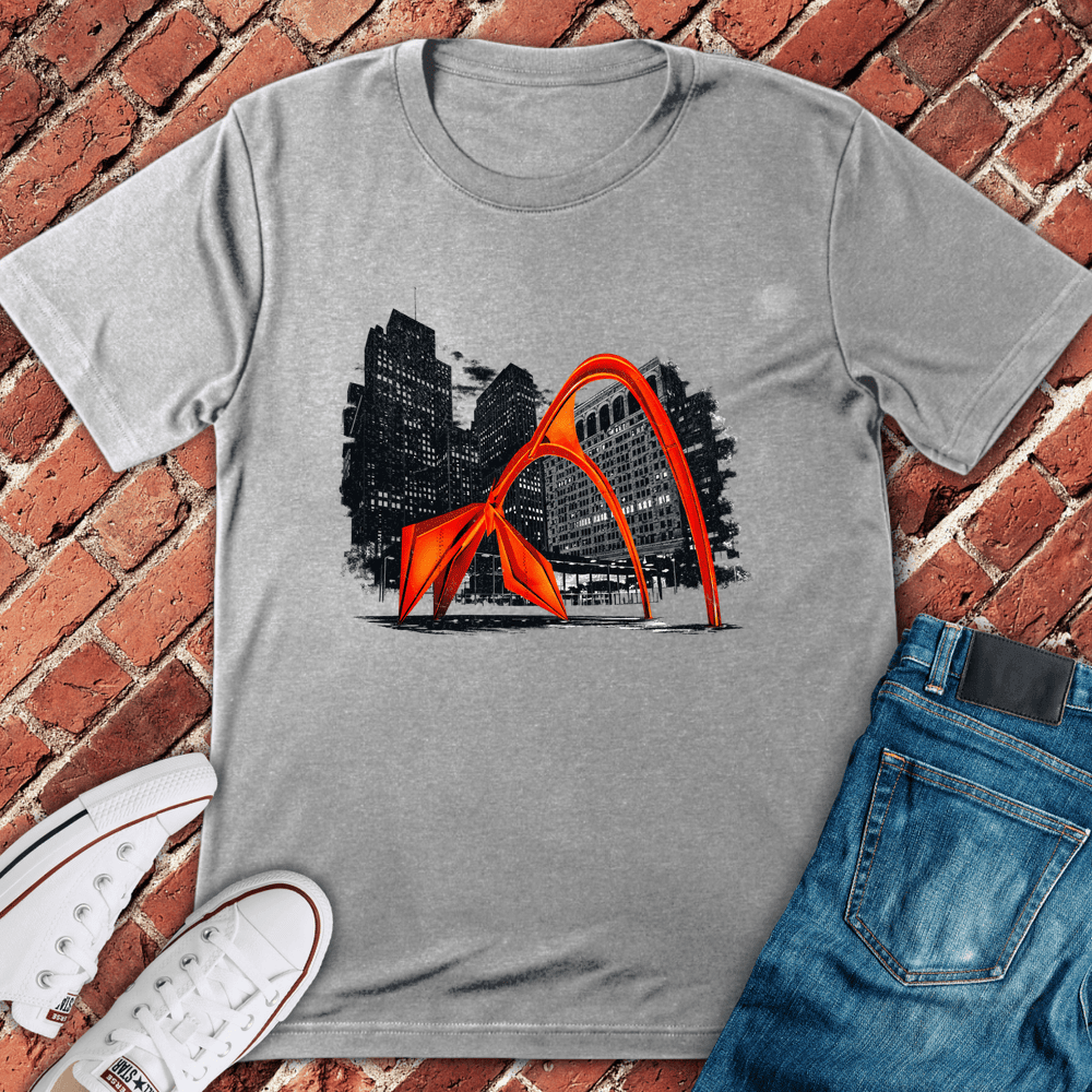 Flamingo Sculpture T-Shirt - Chicago Graphic Tee - Gift for Chicago Lovers - Unisex