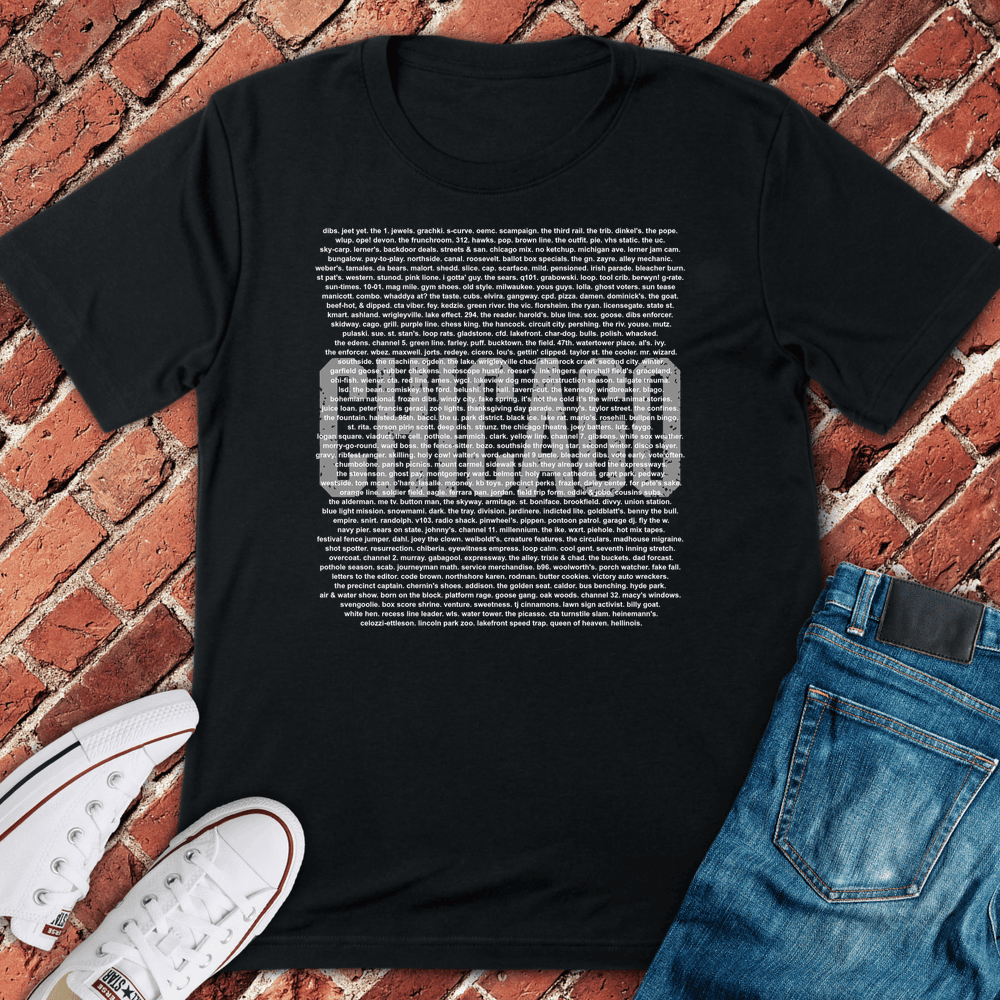 Chi Slang Collage T-Shirt - Graphic Tee - Gift for Chicago Lovers - Unisex