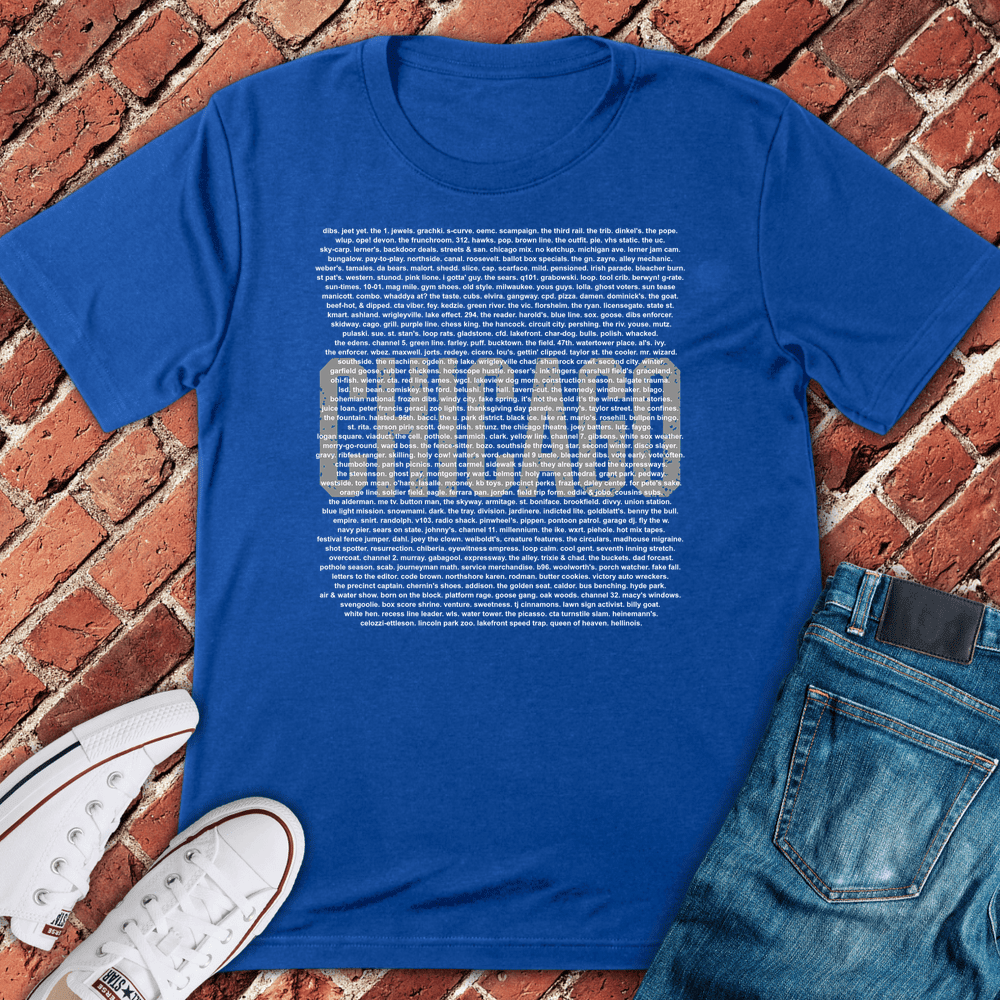 Chi Slang Collage T-Shirt - Graphic Tee - Gift for Chicago Lovers - Unisex