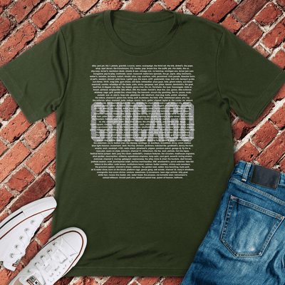 Chi Slang Collage T-Shirt - Graphic Tee - Gift for Chicago Lovers - Unisex